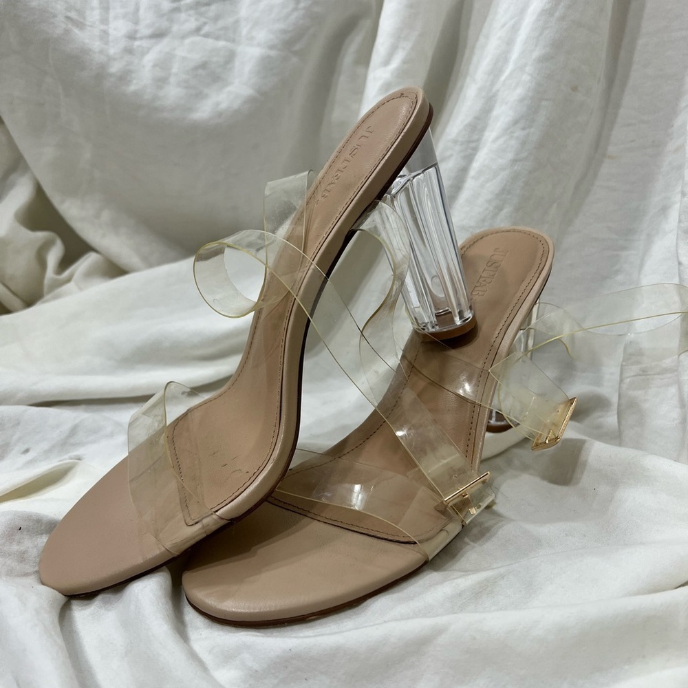 Justfab Ladys Clear Shoes Size 11 US Very Sexy Shoes.☑️